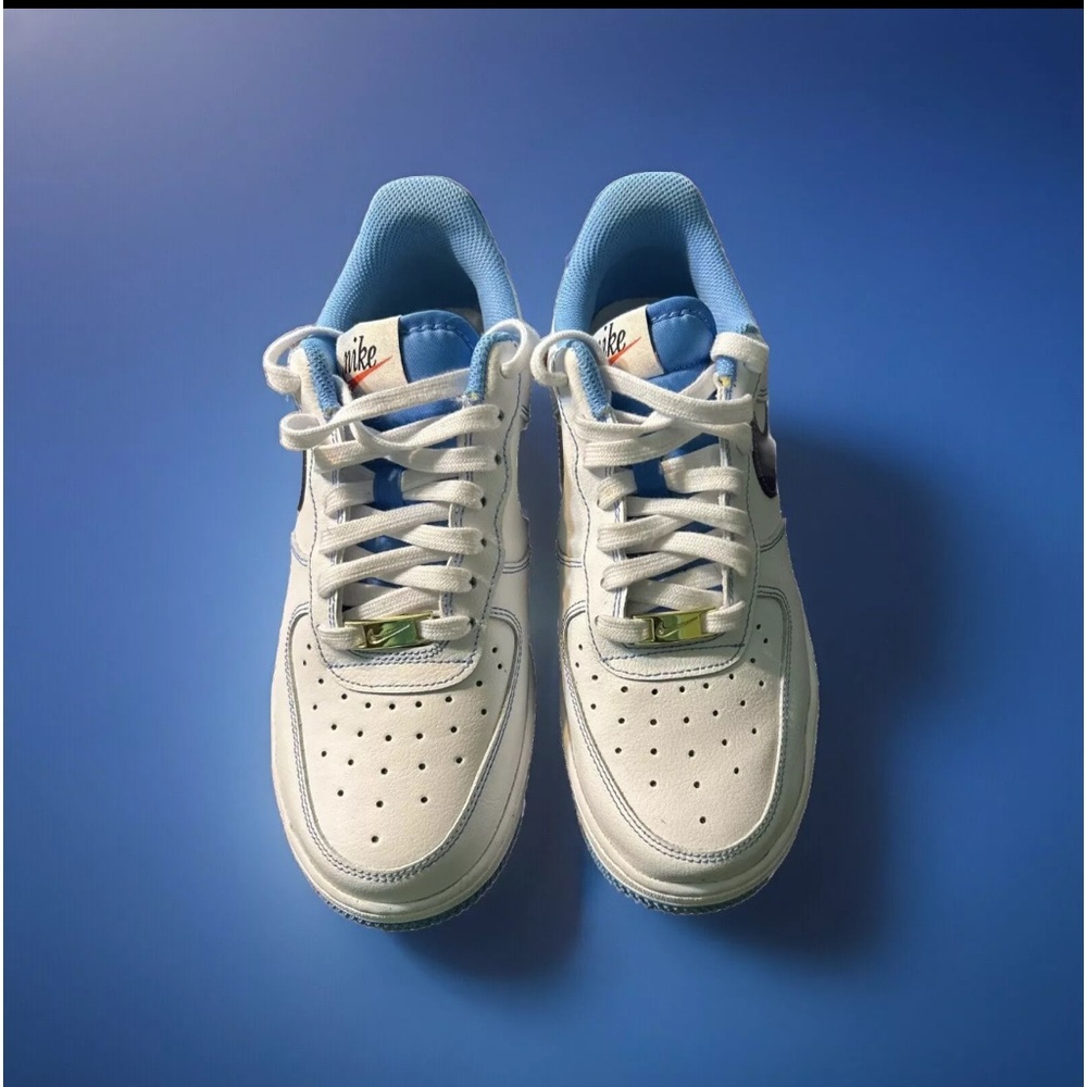 Nike DA8478-100 Air Force 1 Low White University Blue Sneaker Shoes Men's US 7